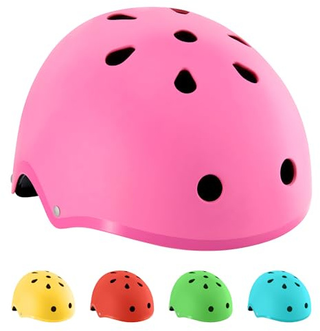 Hornit Kids Bike Helmet | Kids Helmet | Child Bike Helmet | Bike, Skateboard, Skating & Scooter Helmet | BMX Helmet Kids | Toddler Bike Helmet | Multi-sport Helmet | (Small, Flamingo Pink)