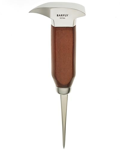 Barfly Anvil Ice Pick, Stainless/Wood