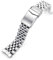 Angus-J Louis Uhrenarmband aus 316L-Edelstahl für Seiko Cocktail SSA345, V-Verschluss, 20 mm, edelstahl, Large, Armband
