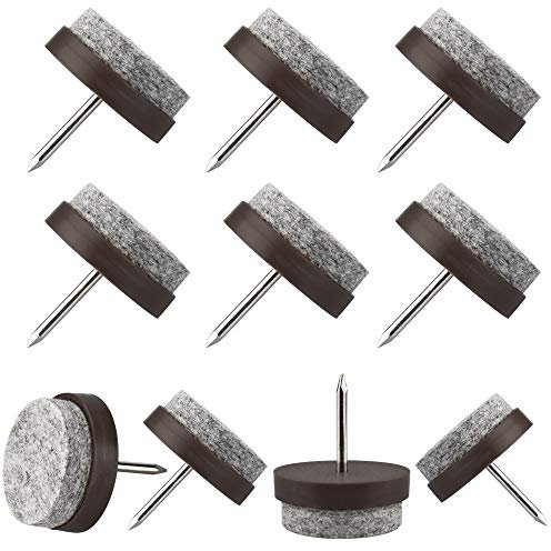 PERFETSELL 50 Pcs Clavo de Almohadilla de Mueble 21 mm de Almohadilla de Fieltro Tope Patas Silla Fieltro Patas Sillas Protectores para Suelo Almohadillas para Muebles de Madera Patas de Silla