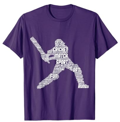 Cricket Player Men Youth Boys Kids T-Shirt