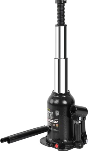 Torin ATH80802XB Cric Bouteille hydraulique soudé à Double bélier pour réparation Automobile et élévation de Maison, Noir, 8 tonnes (7,3 kg)