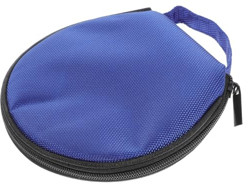 DOITOOL Bolsa Redonda De Almacenamiento Cd Y Dvd Con Capacidad Para 20 Discos Estuche Antiestático Con Cremallera Y Asa Para Transporte En Casa Y Viajes