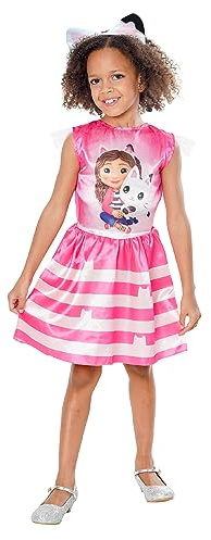 RUBIE'S Gabby et la Maison Magique - Déguisement Enfant Taille 3-5 Ans - Robe Classique Gabby - Licence Officielle Gabby the Doll House - Pour Anniversaire,