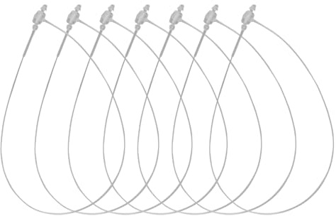 Hilos de seguridad Loop Pins – Transparentes, robustos para etiquetas & precios, 125 mm, 1000 unidades