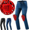 SHIMA Rider Pantaloni Moto Uomo con Protezioni Airforce Protettori per Ginocchia Jeans Motos Abbigliamento Armatura Protezione Estivi Urbano Pantalone Invernale Protective (Uomini, Blu, 34/32)