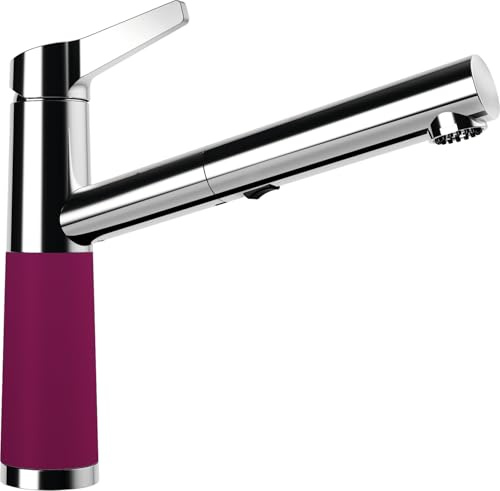 Schock 554123BRY SC-510 Berry - Grifo de cocina de baja presión con caño extraíble