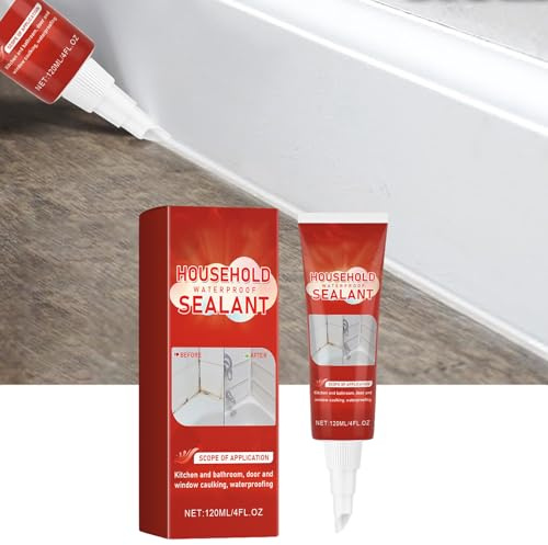 Silicone Salle de Bain,120ml Silicone Transparent Salle de Bain,Joint Silicones Transparent,Silicones Waterproof Sealant,Joint Douche,Joints Baignoire,pour Salle de Bains,Douche