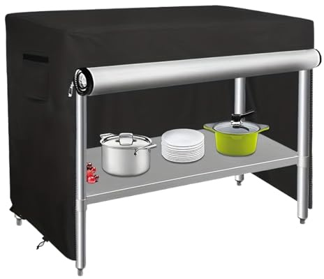 Funda Para Mesa De Preparación Exterior | Funda Para Mesa De Picnic - Tela Oxford Impermeable Portátil Protección Para Muebles Exteriores De Jardín Patio Cocina Trabajo