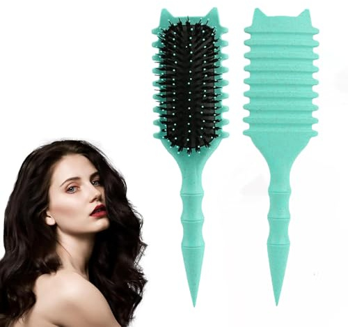Neuytiky Spazzola per Capelli Curva,spazzola per Ricci Multifunzionale,Spazzolas Districante per Capelli Professionale,spazzola per Definizione Ricci,Curly Hair Brush