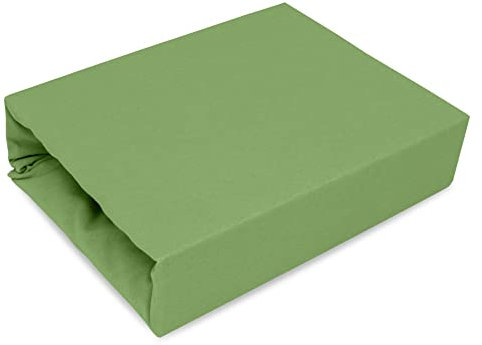 Best for Kids Spannbettlaken Spannbetttuch 100% Baumwolle Jersey in 22 Farben und 9 Größen (140x200, Grüner Apfel)