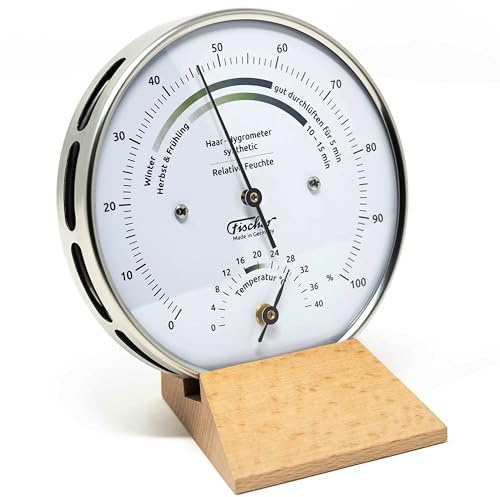 Fischer 122.01HT-02 hygrometer termometer med termometer tillverkad i Tyskland