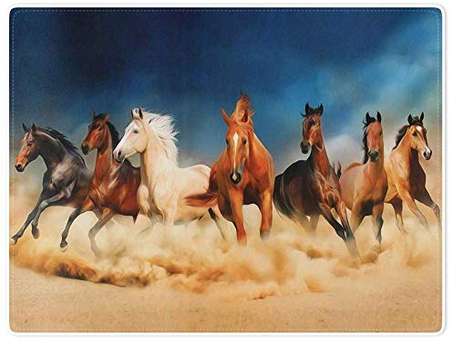 YISUMEI Bedruckte Kuscheldecke Wüste Pferd Decke Flauschig Weich Fleecedecke 125x200 cm