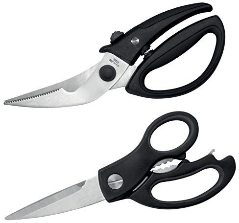bremermann Geflügelscheren und Haushaltscheren Set 2tlg (Schwarz)