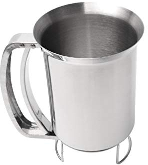 Cabilock Dispenser per Pastella in Acciaio Inox Imbuto da Cucina per Pancake Crêpes Waffle Distributore Alimentare Erogazione Precisa