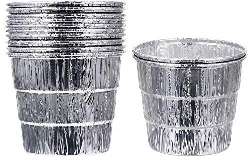 BESTONZON - Secchio per griglia, 12 pezzi, in alluminio, per griglia, 12 x 10,5 cm