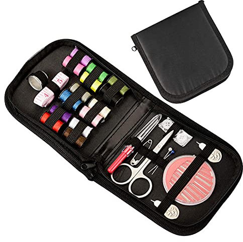 Premium tragbares Nähset mit 27-teiligem Nähzubehör und Tragetasche Enthält verschiedene Nadeln und 14 Garnrollen sowie Mini-Nähsets für Heimwerker