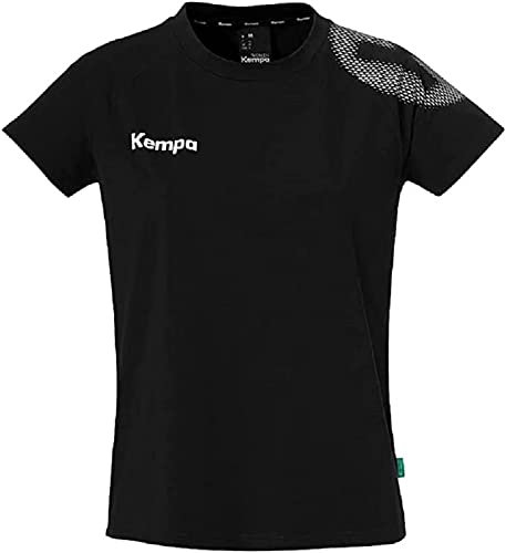 Kempa Core 26 T-Shirt Women Damen Mädchen Handball Sport-Shirt T-Shirt Funktions-Shirt Trikot für Erwachsene und Kinder, Schwarz, L