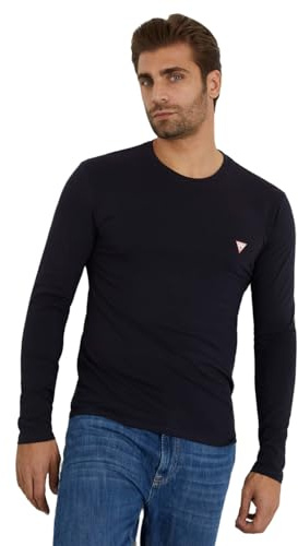 GUESS JEANS T-SHIRT MANICHE LUNGHE UOMO BLU