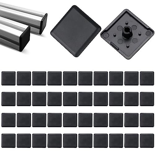 Graplan 40 Stück Endkappen Aluprofil 30x30 Abdeckkappen Aluprofil Kunststoff Schutzkappen für Aluprofile Schwarz Endkappen für 3030 europäische Standard-Industriealuminium-Profile