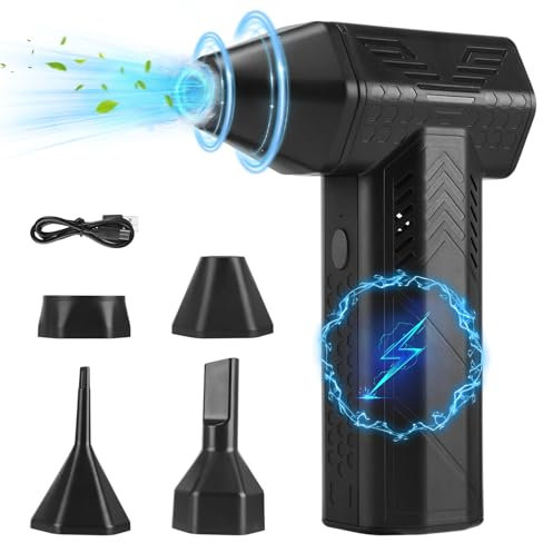 LYtech 130000U/Min Druckluftspray Elektrische Staubgebläse mit 7500mah, 3 Gang Air Duster Luftdruckspray Kabellos Tastatur Reinigung Handgehaltenes Druckluftspray