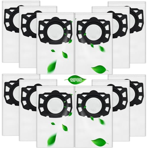 SaiXuan Bolsa Aspiradora Karcher, Compatibles con WD4, WD5, WD6, WD5P, WD6P, MV 4, MV 5, MV 6, Filtración de Alta Eficiencia, Sellado Antipolvo, Compatibles con Karcher 2.863-006.0 (12)