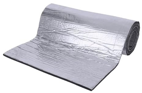 predolo Isolant Thermique Auto-Adhésif, Tapis D'isolation Phonique et Thermique pour Voiture, Auto Tapis D'isolation Acoustique, Thermique, Imperméable, pour Capot Moteur et Coffre, 10mm