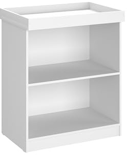Shefa Changing table Kids 810 White - Baby Changing Unit & Diaper Changing Station, Convertible Changing Table Unit, Nursery Furniture
