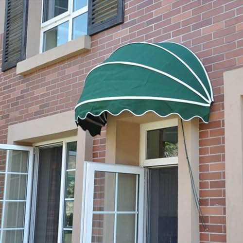Tenda da sole a scomparsa curva, pieghevole, 120 x 60 x 60 cm, per finestre e porte, protezione da sole e pioggia, elegante tenda a cupola per patio e ingresso