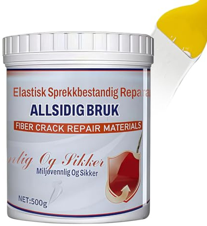 Masilla de reparación de agujeros de fibra impermeable - Compuesto sellador de relleno antigrietas de 500 g, sellador de fugas de techo | Baño Cocina Hogar Pasarela Patio, Interior Exterior Concreto M