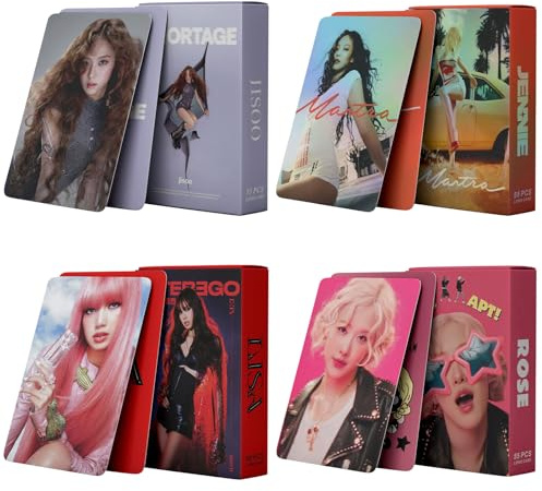 Photocards Blackpiink, 4 Sets/220 Pièces Cartes Postales Blackpiink | Merchandise Album, Cadeau pour Fans