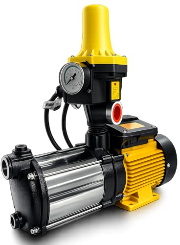Grupo de Presión de Agua 0.37 kW - 0.5 CV Automático con Controlador – Bomba de Agua Presurizadora Doméstica para Casa, Jardín y Riego, Sistema Automático de Presión · Fluvia