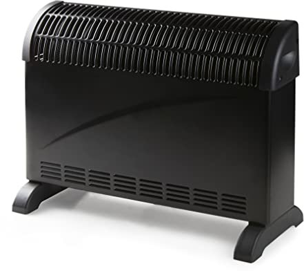 DOMO DO7350CH Elektroheizung Standgerät - Konvektor Heizung mit Turbo Funktion - Regulierbare Temperatur - 3 Positionen - Überhitzungsschut - 3 Leistungsstufen - 2000W - Schwarz