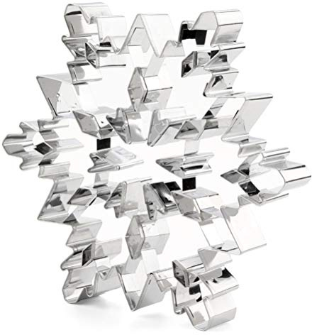 Snowflake Cookie Cake, Christmas Decorating Fondant Embossing Tool Cookie Cutters Set Stainless Steel