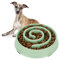 Relaxdays Anti Schling Napf, Futternapf für Hunde, Tiernapf 600 ml, langsames Fressen, Hundenapf spülmaschinenfest, grün, Kunststoff, 5 x 21 x 21 cm