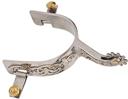 Focket Western Cowboy Spurs, 2 éperons de Cheval en Acier Inoxydable Exquis Vintage avec Engrenage Rotatif, éperons de Botte Steampunk en Métal de Fabrication Rétro pour Les Amateurs