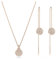 Swarovski Sublima Set, Rosé Vergoldete Halskette und Ohrringe mit Strahlenden Swarovski Kristallen