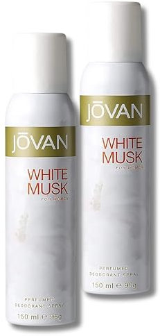 White Musk for Women Body Spray - Luxurious and Classic Fragrance with Subtle Notes of White Musk, Pack of 2 x 150ml Bottles for a Lasting Impression