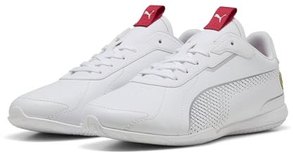 PUMA Erwachsene Scuderia Ferrari HP Neo Cat 3.0 Sneakers 42, White Silver Metallic