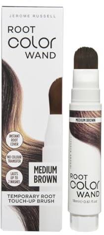 Jerome Russell Root Color Wand in Medium Brown| Instant Up To 100% Grey Coverage | Non-Sticky Formula | Long-Lasting Results