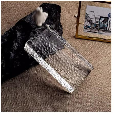 Lot de 10 briques en verre de cristal pour isolation phonique et thermique, cloison d'intimité, 19,8 x 9,9 x 4,8 cm, décoration commerciale