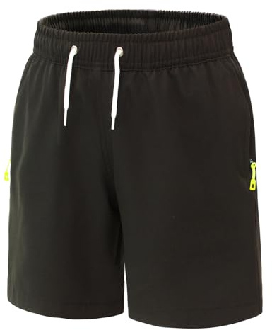 Hill & Sea Short de bain pour garçon avec poche zippée - Séchage rapide