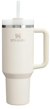 STANLEY 1913 Quencher H2.0 FlowState Tumbler 1.2L - Termo Conserva el Frío 11 Horas - Helada Durante 48 Horas - Botella Agua Acero Inoxidable - Taza Termica - Vaso Termico Sin BPA - Cream 2.0