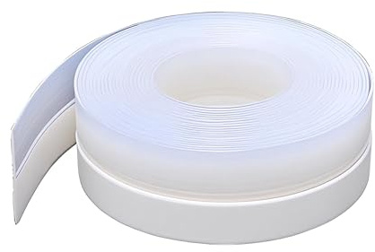 Foyscr 10m Silicone Seal Strip for Doors and Windows, Self-Adhesive Weatherproof Draught Excluder Tape - Windproof, Dustproof, Soundproof and Waterproof,35mm Transparent Bottom Seal