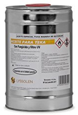 LYSSOLEN - Aceite de Teka para Madera Exterior con Filtro UV - Protección Superior para Muebles de Exterior - Realza el Brillo y la Durabilidad de la Madera - Nutre y Cuida la Madera 5 Litros