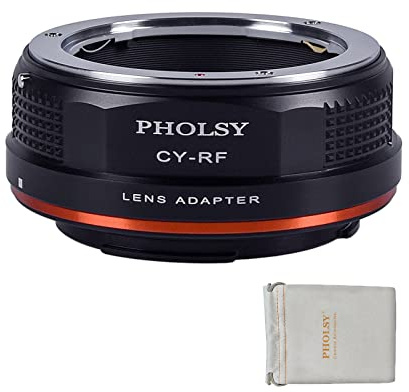 PHOLSY Adaptador Objetivos Montura CY-EOS R Compatible con Objetivos Yashica Contax C/Y y Cuerpo Cámara Canon RF, EOS R, R6 Mark II, R7, R8, R10, R3, R5, R5C, R6, EOS RP, R50, CY-RF
