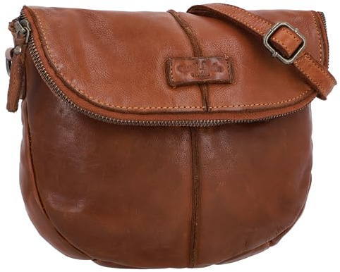 Gusti Umhängetasche Leder- Iselin Damen Umhängetasche Handtasche Ledertasche Braun Leder