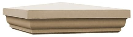 Fluted Pier Cap 330mm x 330mm, Cast Stone Garden Ornament, 3 Colours: Buff, Natural Portland, Charcoal (Buff)