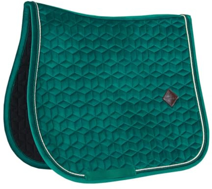 Tapis de selle PONY - Vert foncé - Velours - Saut d'obstacles