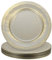 sourcing map 10pcs Vintage Charger Plates Bulk, 13 Inch Plastic Beaded Chargers for Dinner Plates Set Round Plate Charger for Wedding Party Event Table Setting Decoration, Grey